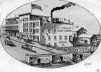 A drawing of  the Battle Creek Mill.